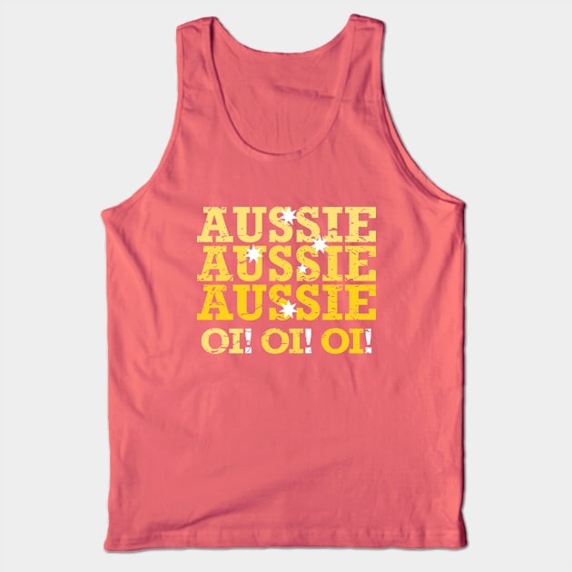 Aussie Aussie Aussie Oi Oi Oi (Gold) Tank Top by idlei